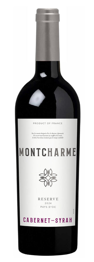 2024 Montcharme Reserve – Cabernet Sauvignon & Syrah (13%) | Fyldig Sydfransk rødvin med mørk frugt & silkebløde tanniner