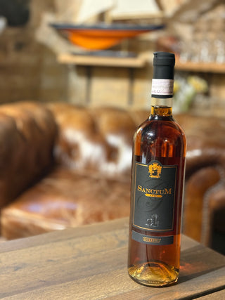 Sanctum XVII dessertvin fra Goretti i Umbrien lavet på Grechetto